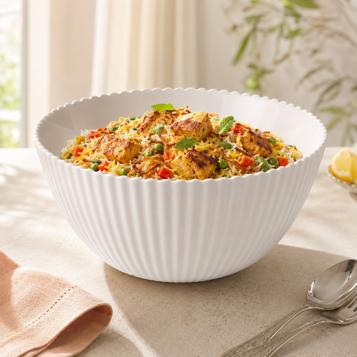Home Table 6-Inches, 8-Inches, 9-Inches Opal White Marble Serving Bowls