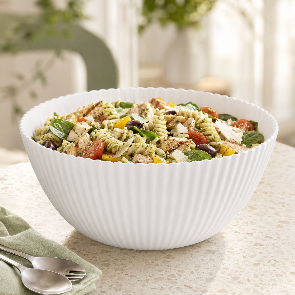 Home Table 6-Inches, 8-Inches, 9-Inches Opal White Marble Serving Bowls