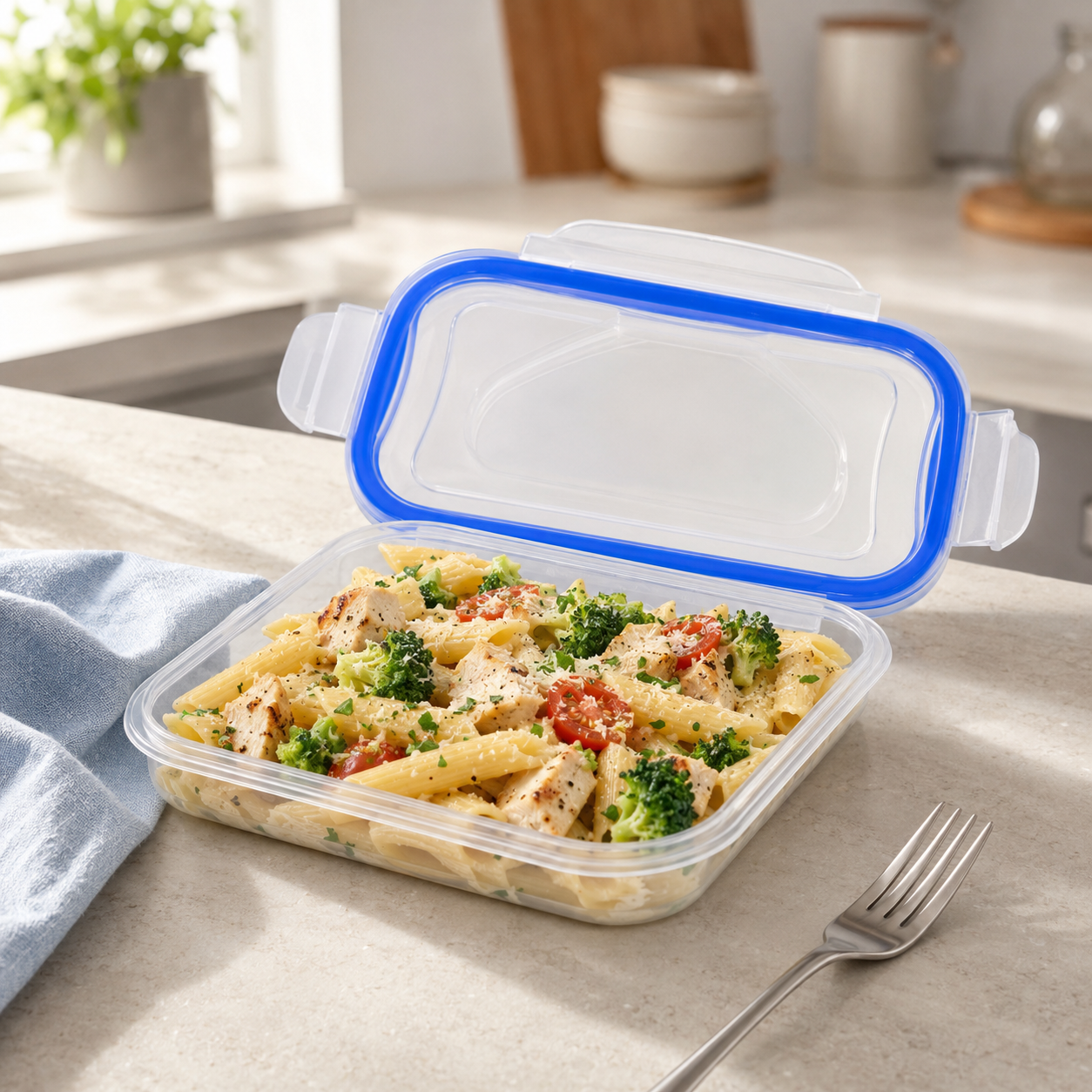 Home Table 0.8-Liter 780g Plastic Food Containers With Lock Lid