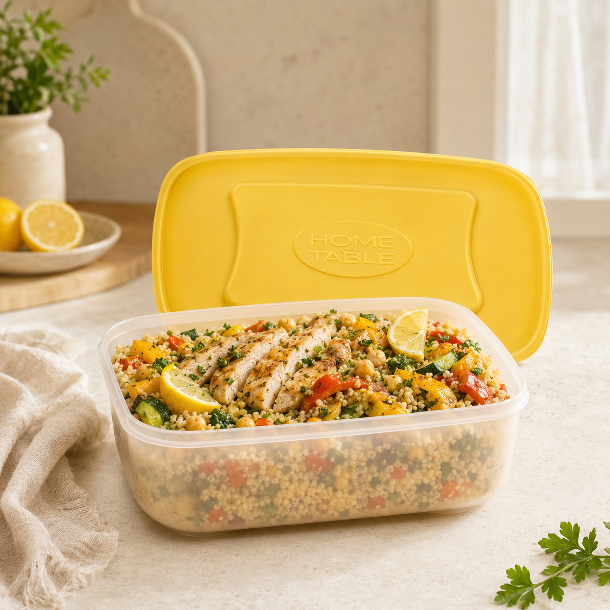 Home Table 2-Liter 1.9Kg Plastic Food Containera