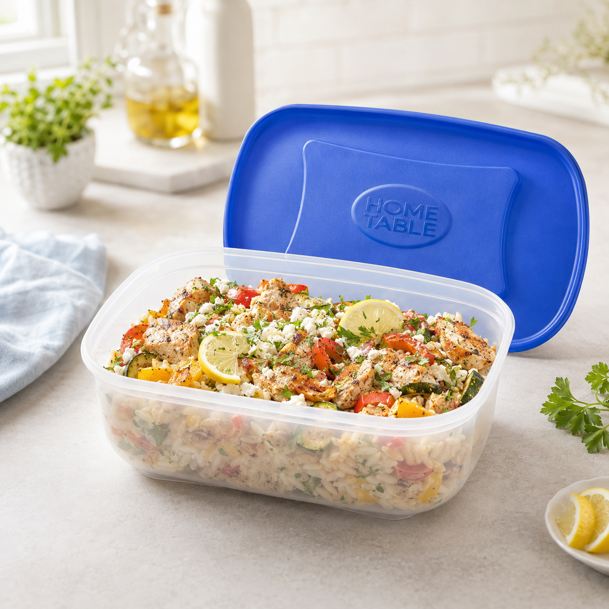 Home Table 2-Liter 1.9Kg Plastic Food Containera