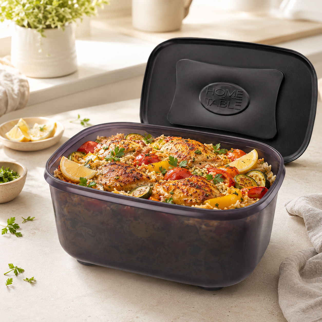 Home Table 3-Liter 2.8Kg Plastic Food Containers