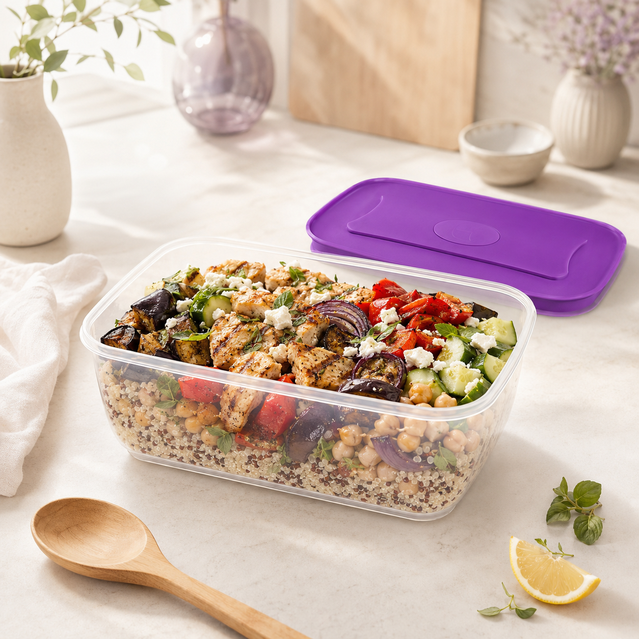 Home Table 1.5-Liter 1.4Kg Plastic Food Containers