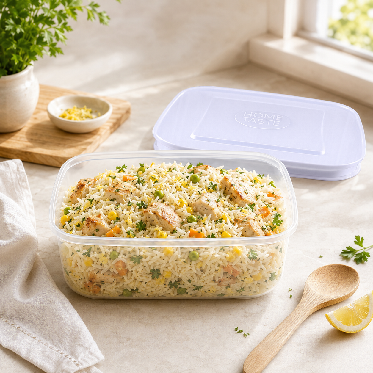 Home Table 1.5-Liter 1.4Kg Plastic Food Containers