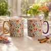 Danny Home 2-Piece Porcelain Mug - 450 ML | Wildflower Garden