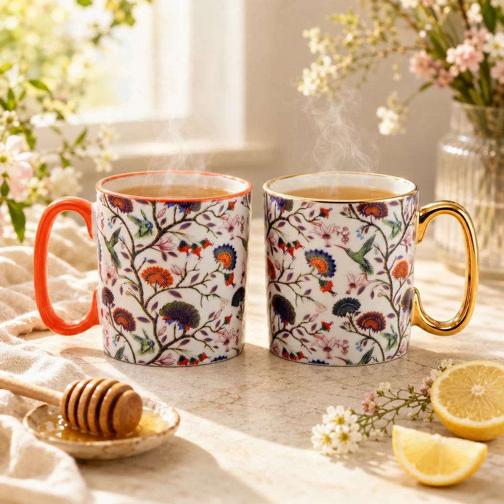 Danny Home 2-Piece Porcelain Mug - 450 ML | Bird & Blossom