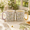 Danny Home 2-Piece Porcelain Mug - 450 ML | Botanical Meadow