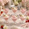 Lirmartur 140 ML 6-Piece Heart-Shaped Glass Ice Cream Bowl Set