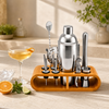 Mart 10-Piece Professional Stainless Steel Bartender Shaker Set