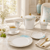 Onemore Aqua Marble 24-Piece Fine Bone China Tea Set for 6