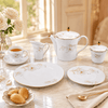 Onemore Golden Blossom 24-Piece Fine Bone China Tea Set for 6