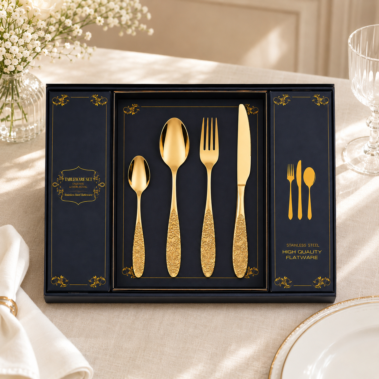 Alomi 24-Pieces Stainless Steel Cutlery Sets
