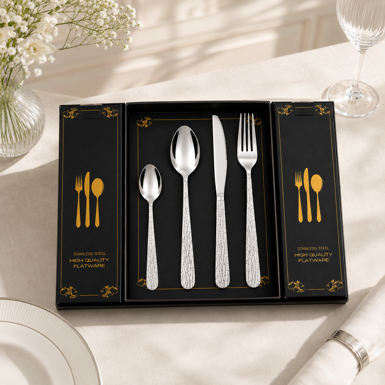 Alomi 24-Pieces Stainless Steel Cutlery Sets