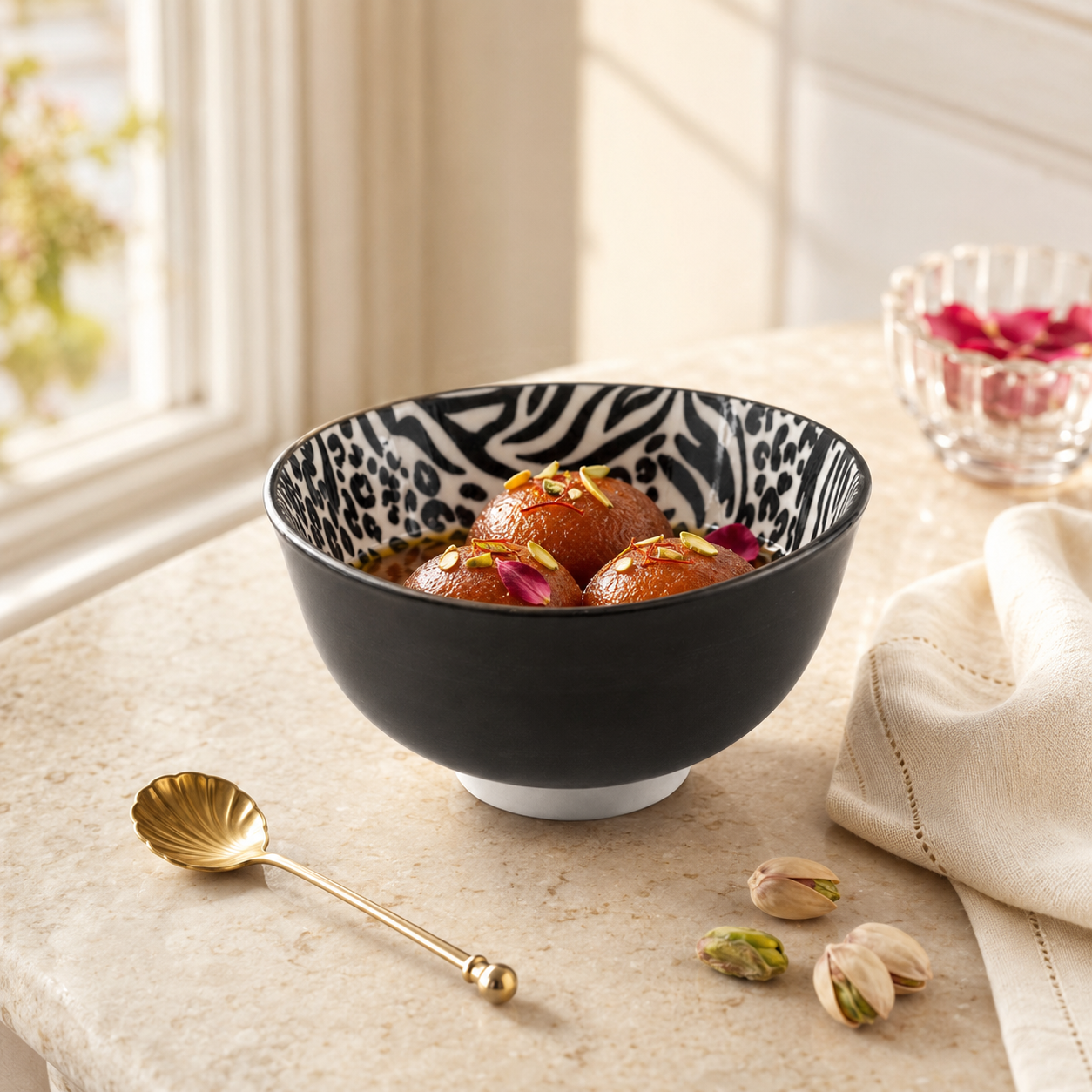 Gupan 4.5-Inch Marble Sweet Bowls