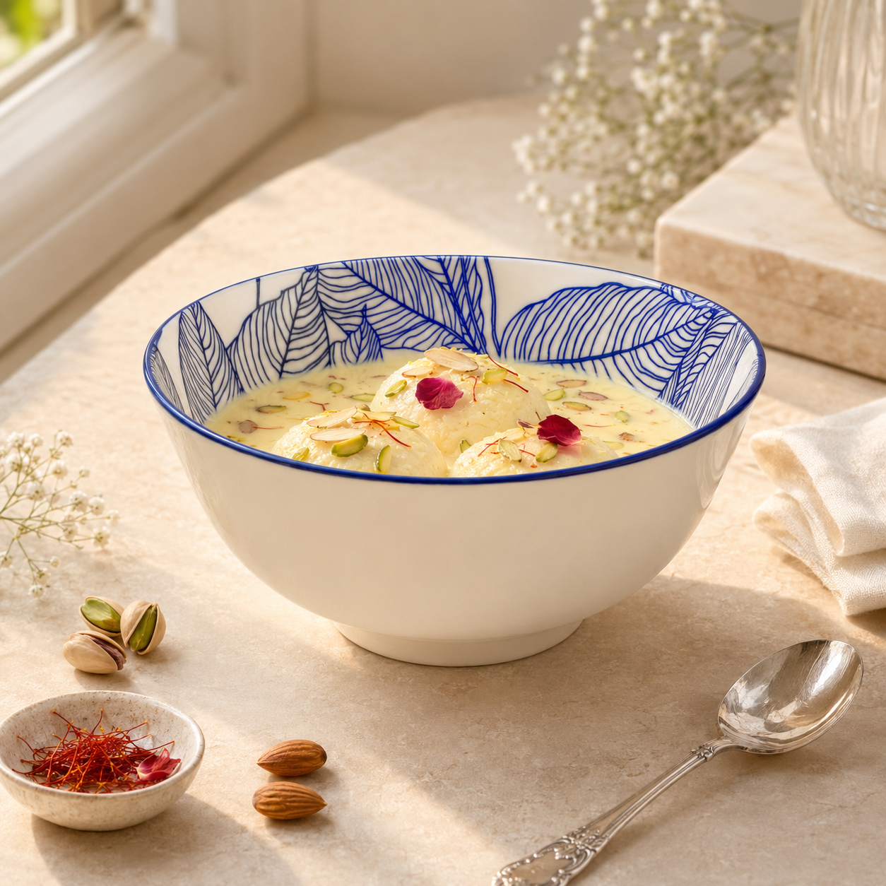 Gupan 6-Inch Marble Sweet Bowls