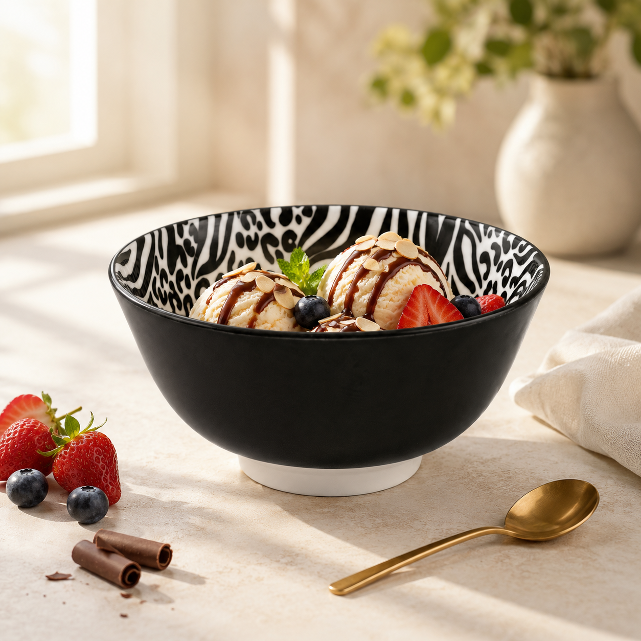 Gupan 6-Inch Marble Sweet Bowls