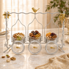 Fancy 3-Portion Silver Hanging Dry Fruit Serving Set