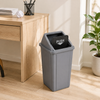 Prime Plastic Gray Rectangular Push LId Dustbins