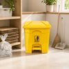 Deluxe 30-Liter Plastic Matte Push-Pedal Rectangular Dustbins