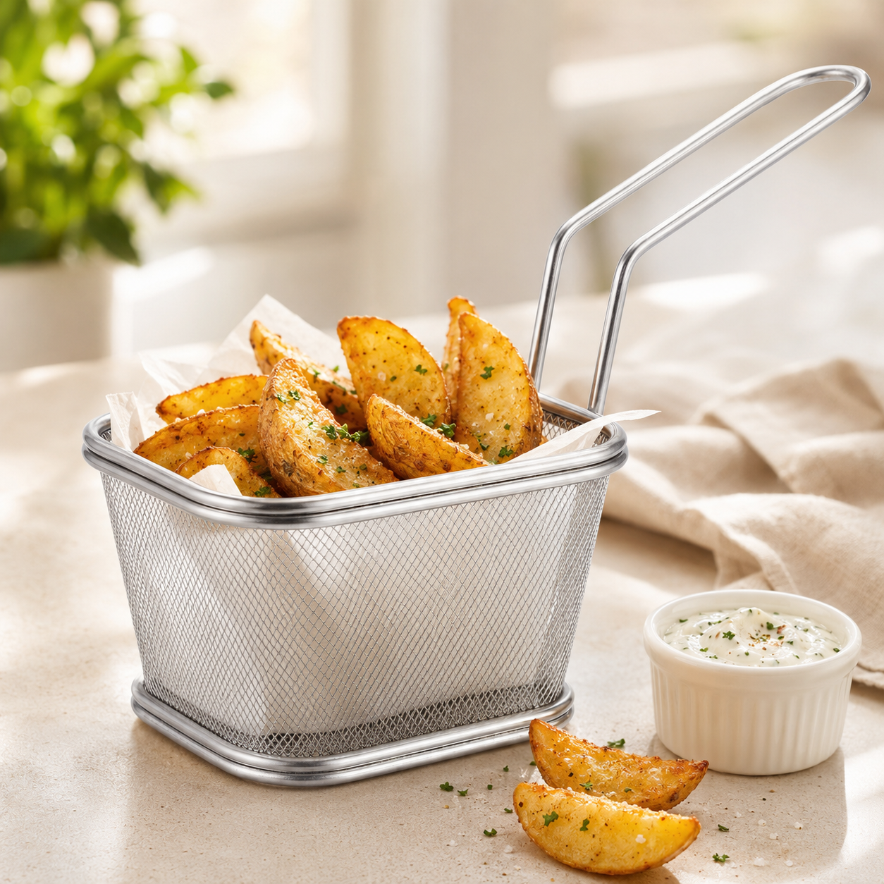Master LH-Series Stainless Steel Rectangular Deep Fries Baskets