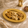 T.D.L Stainless Steel Electric Golden Coating Oval Serving Trays