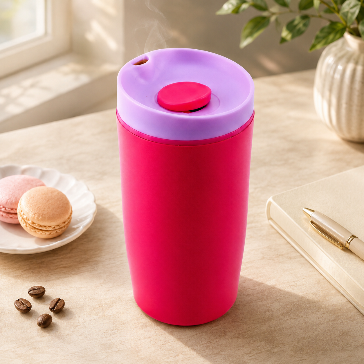 Crest 450 ML Plastic Coffee Mugs