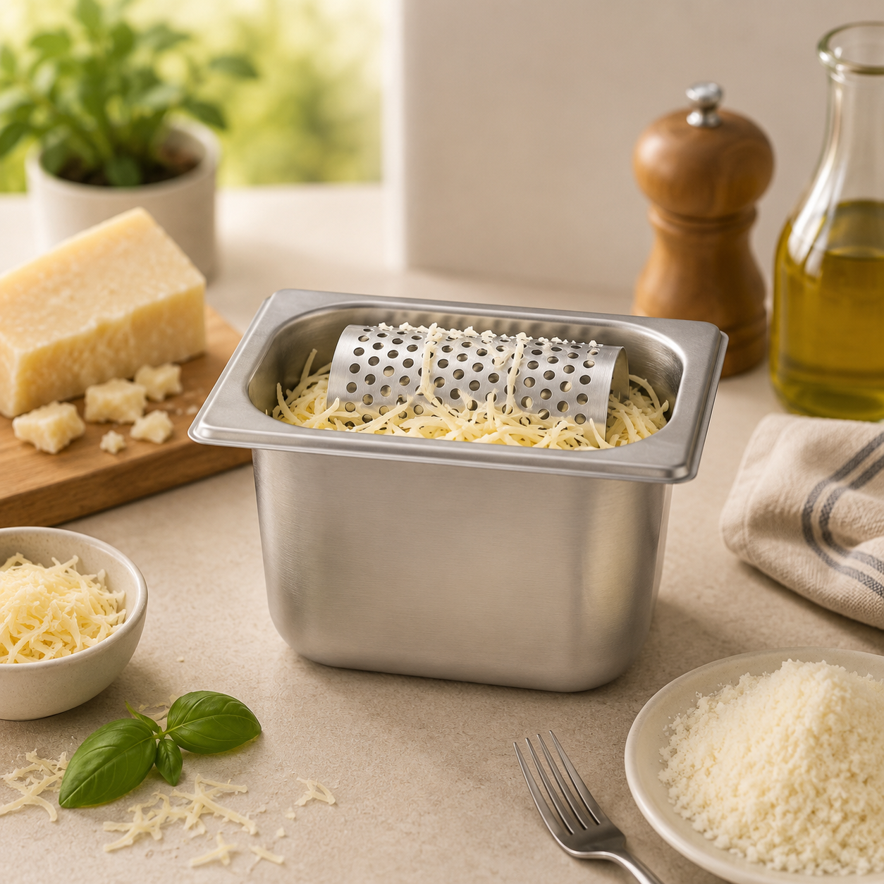 Mart 1/6 Stainless Steel Cheese Rollers