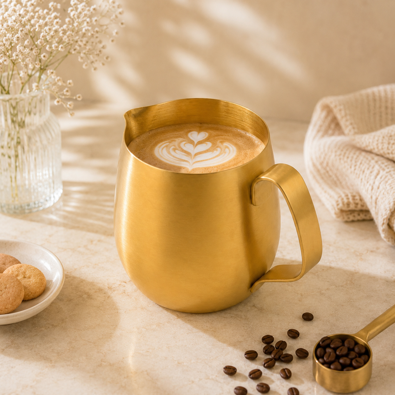 Mart Stainless Steel Electric Golden Coating Coffee Pots