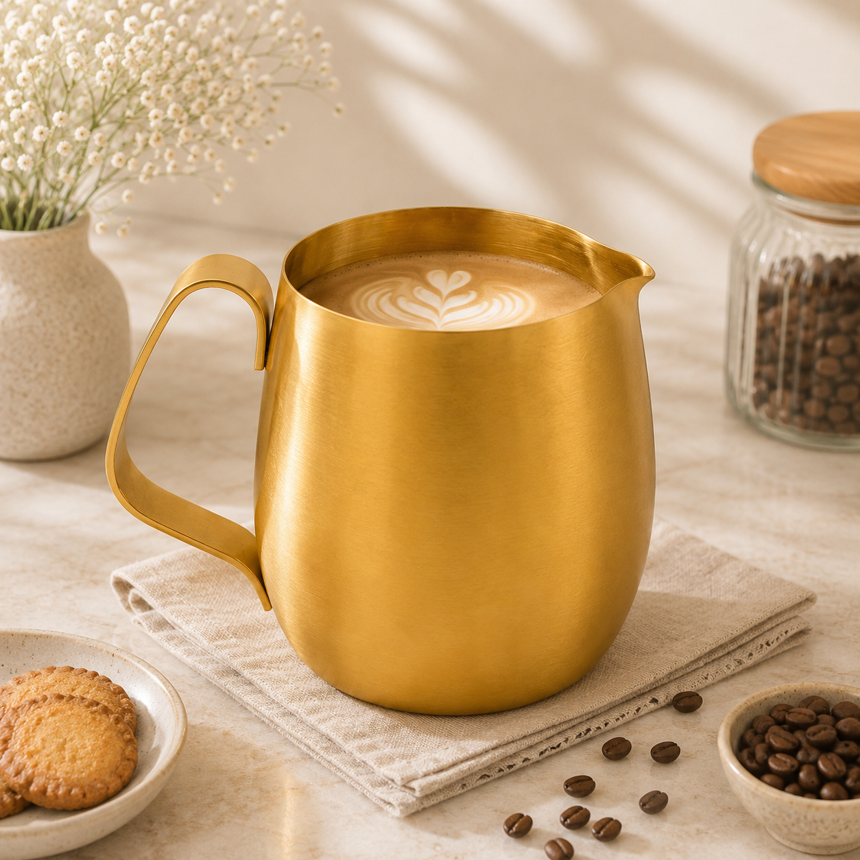 Mart Stainless Steel Electric Golden Coating Coffee Pots