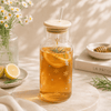 D.W.M 600 ML Borosilicate Glass Jars With Lid AND Straw