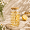 D.W.M 600 ML Borosilicate Glass Golden Mason Jar