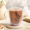 D.W.M 350 ML Double Wall Glass Mugs