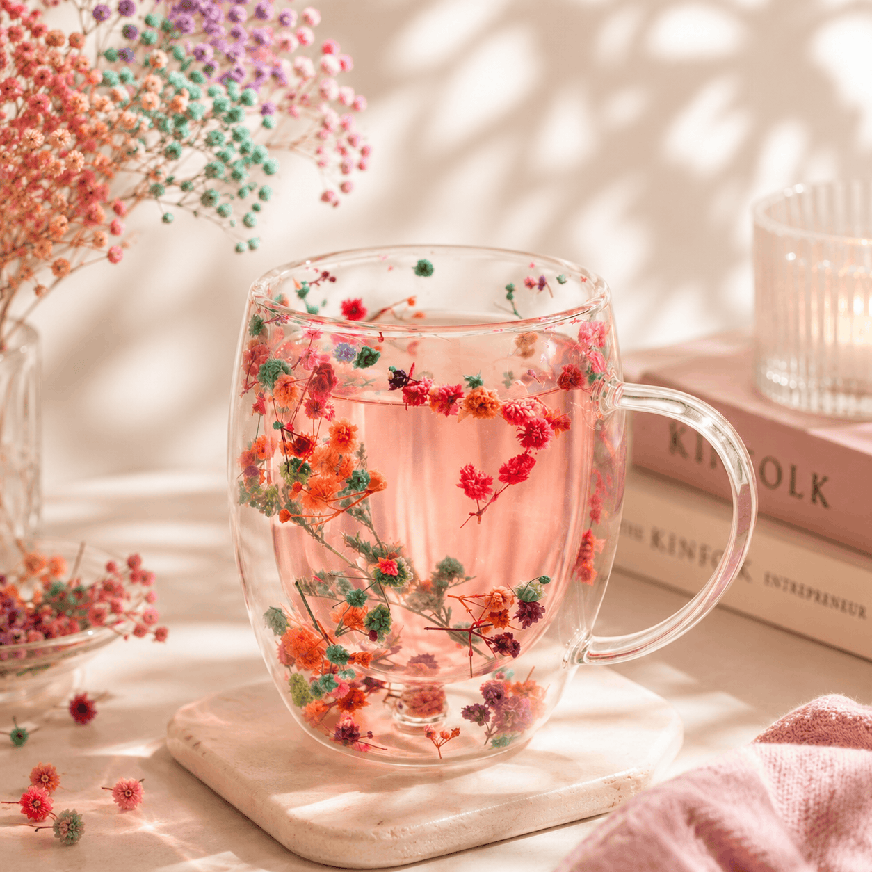 D.W.M 350 ML Double Wall Glass Mugs Kaka Bawa Sons