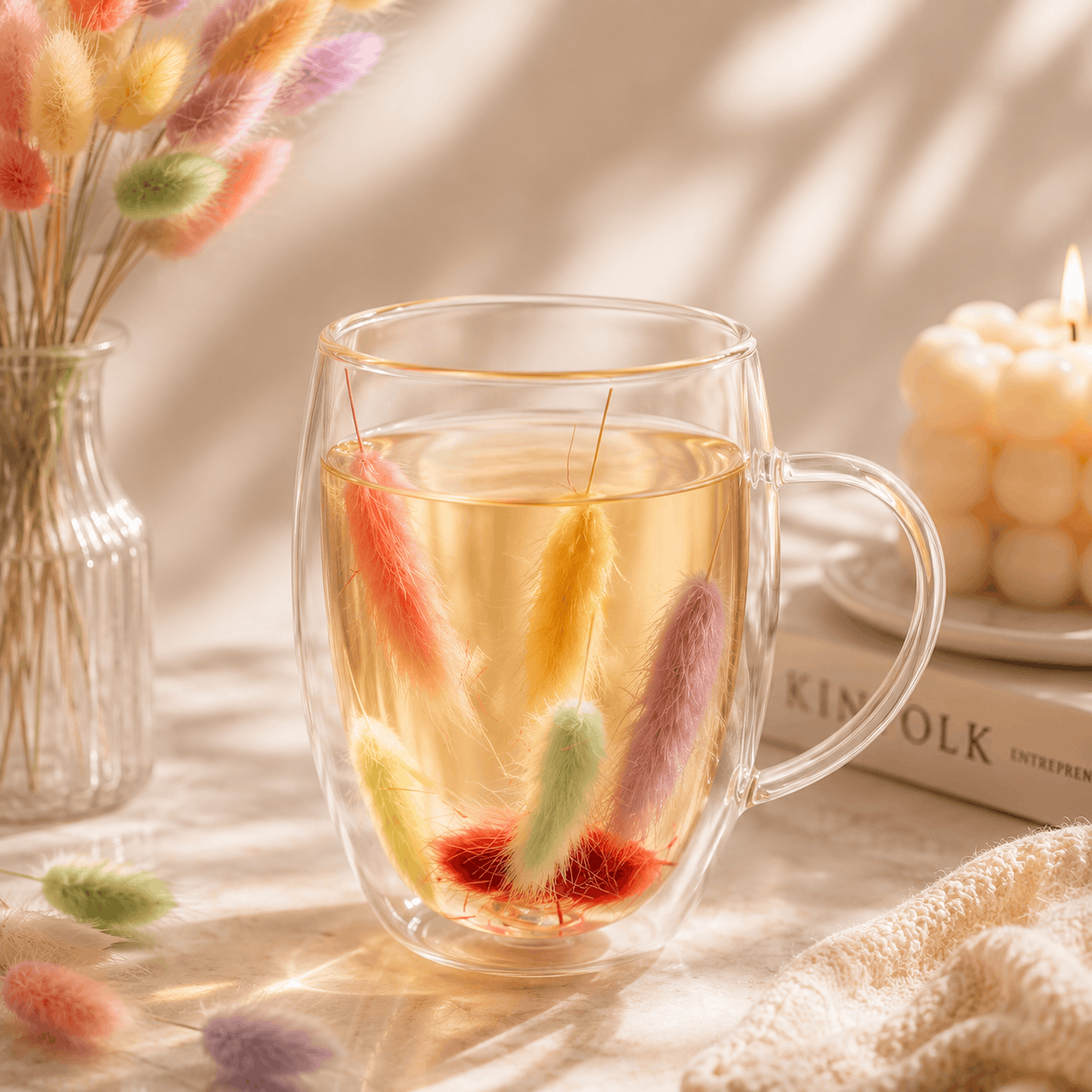 D.W.M 350 ML Double Wall Glass Mugs Kaka Bawa Sons