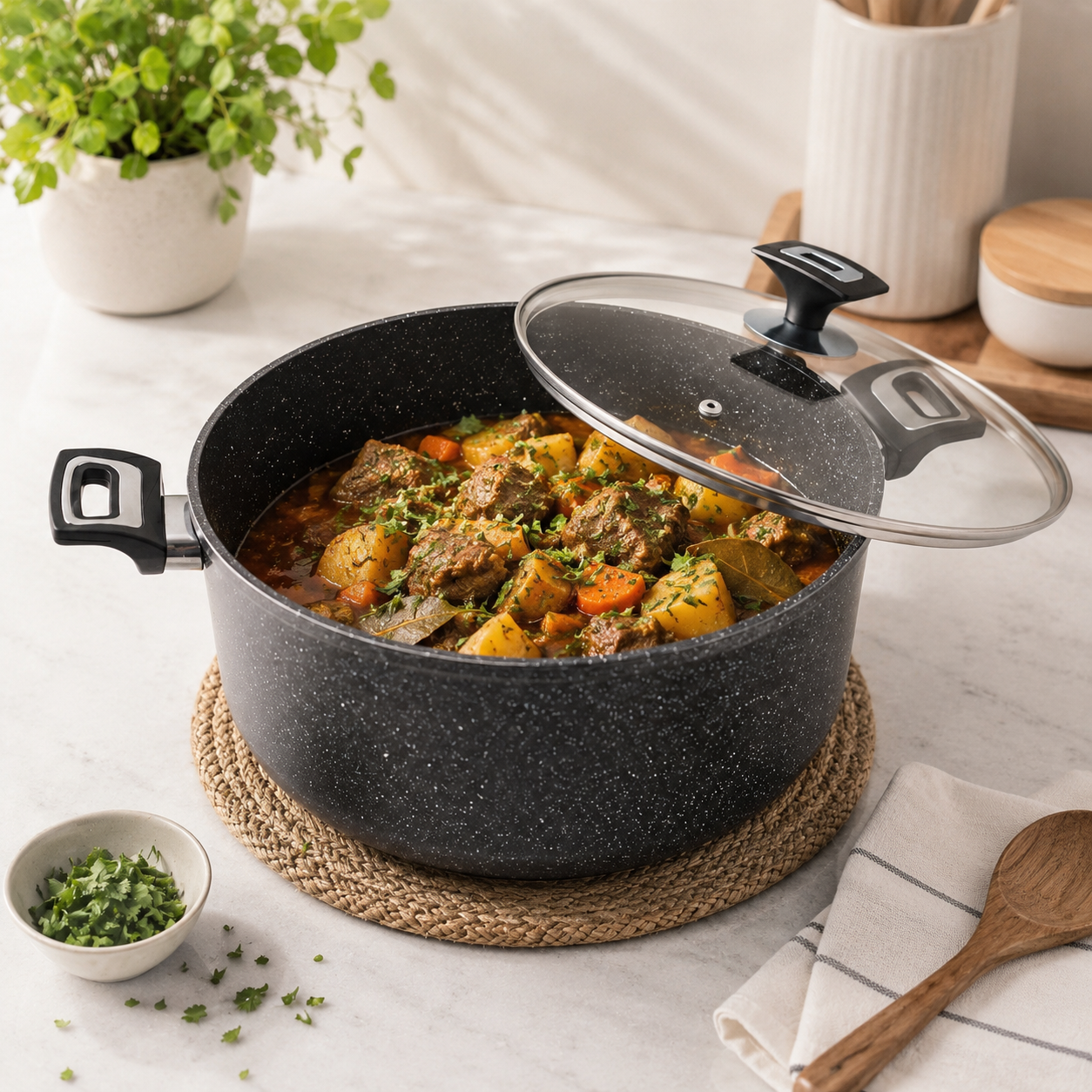 Prestige Lion 30 cm Non Stick Cooking Pot