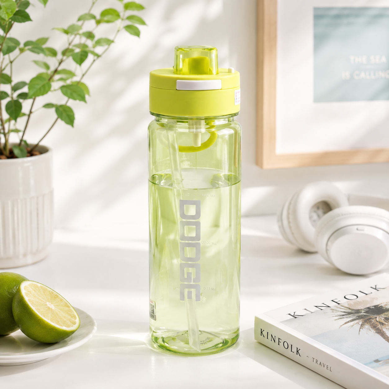 Dodge 780 ml Water Bottles With Straw Lid