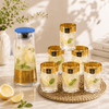 Home Table Classic Gold Vine Glass Pitcher Set, 7 Pieces