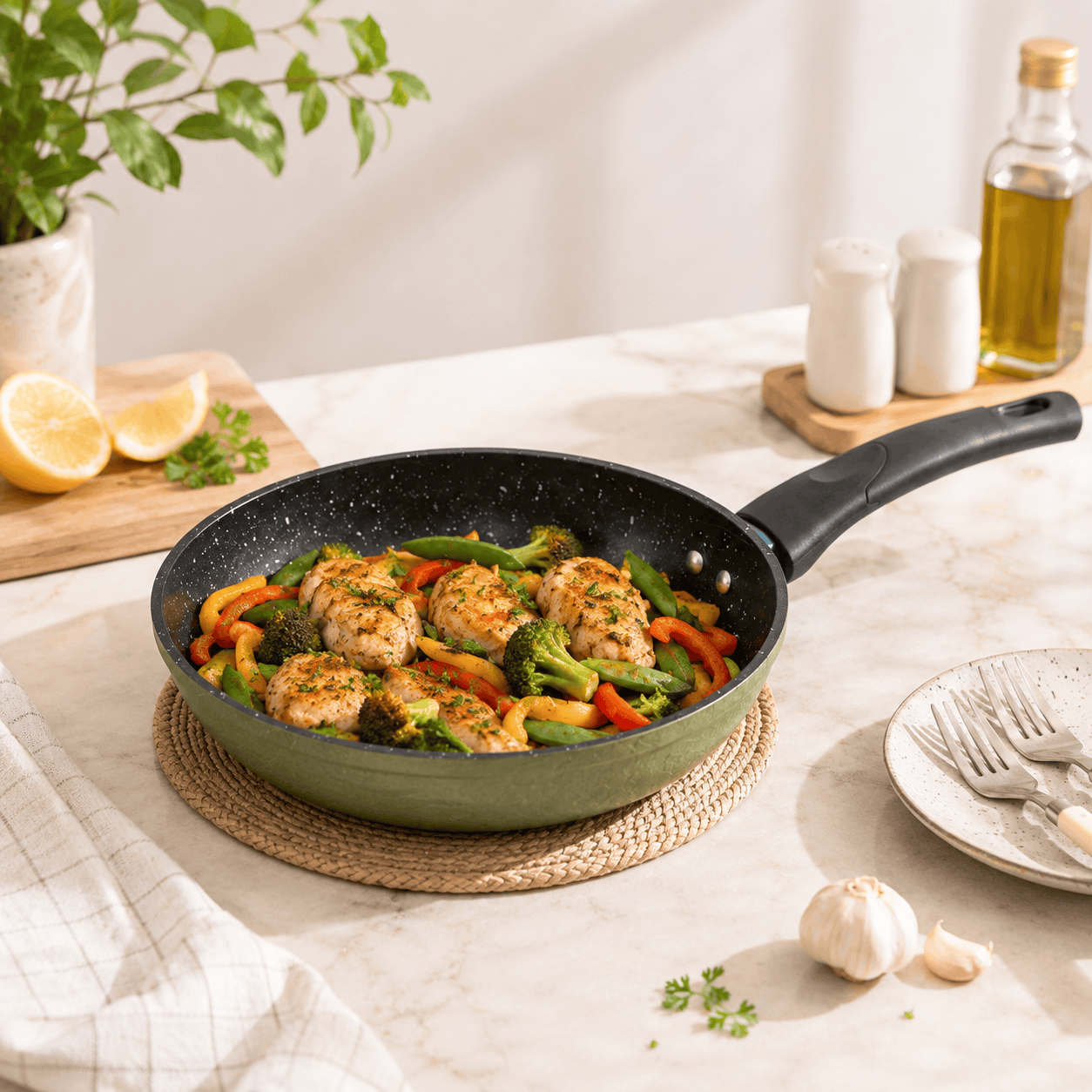 Prestige Lion 24 cm Non Stick Induction Fry Pans Kaka Bawa Sons