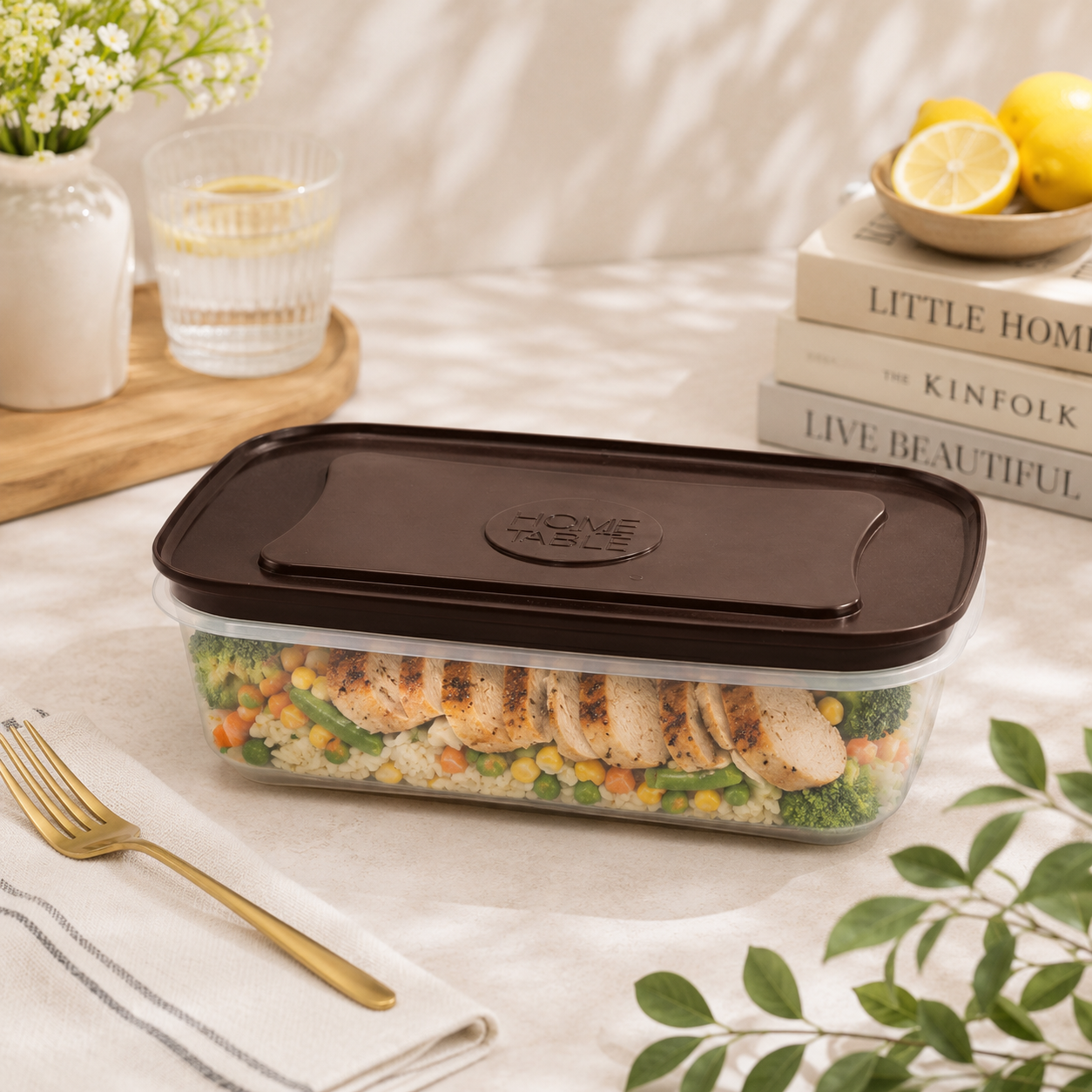 Home Table 0.8-Liter 780 g Food Containers