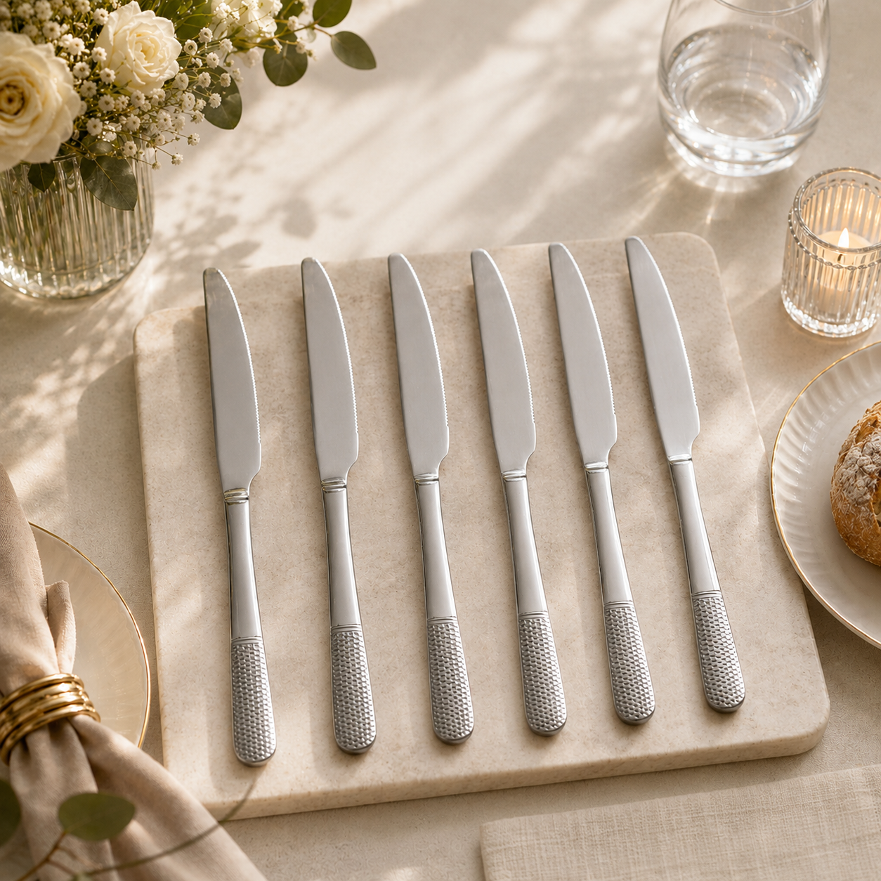 Blaze R.P.2 Stainless Steel 6-Piece Silver Table Knife Set