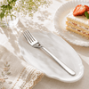 Blaze Pearl 6-Piece Stainless Steel Silver Dessert Fork Set