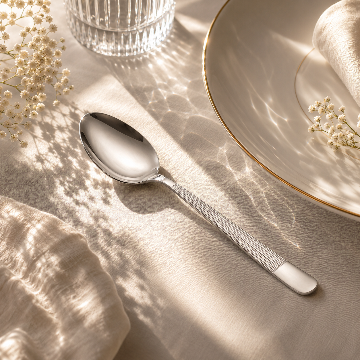 Blaze Tree 6-Piece Stainless Steel Silver Table Spoon Set