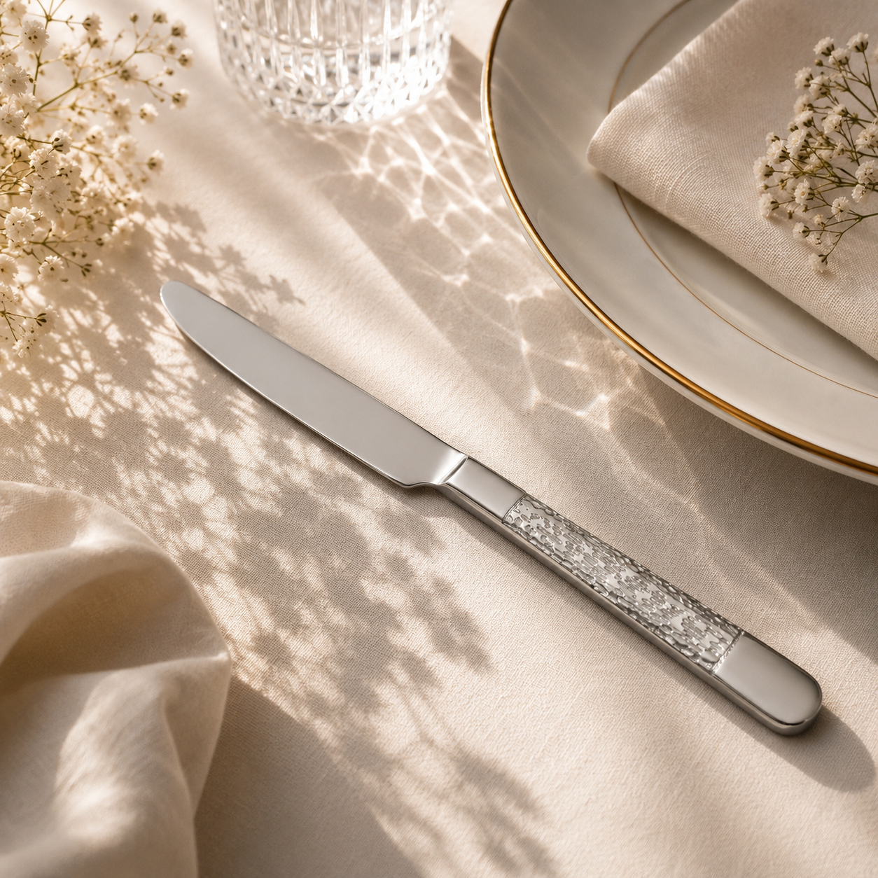 Blaze Tree 6-pIece Stainless Steel Silver Table Knife Set