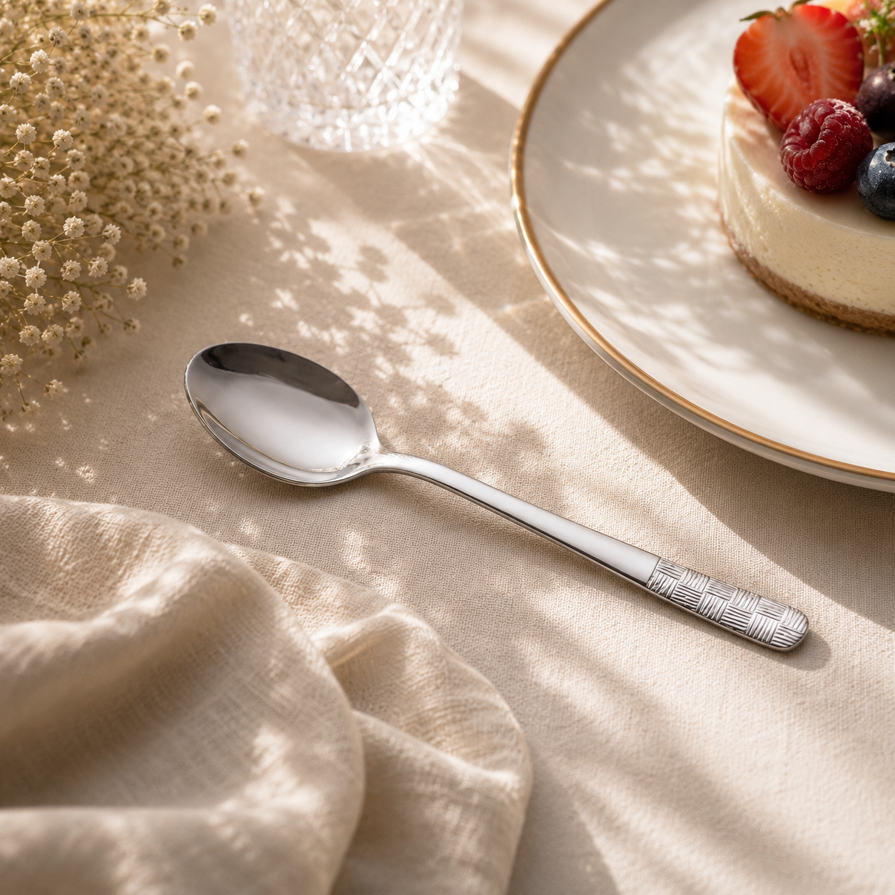 Blaze R.P.1 Stainless Steel 6-Piece Silver Dessert Spoon Set