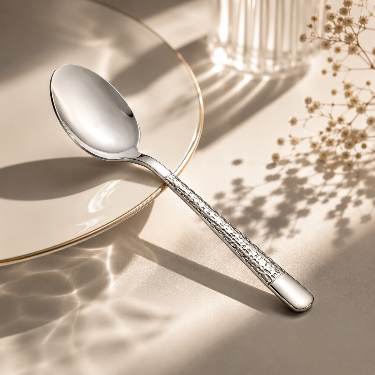 Blaze Tree 6-Piece Stainless Steel Silver Tea Spoon Set
