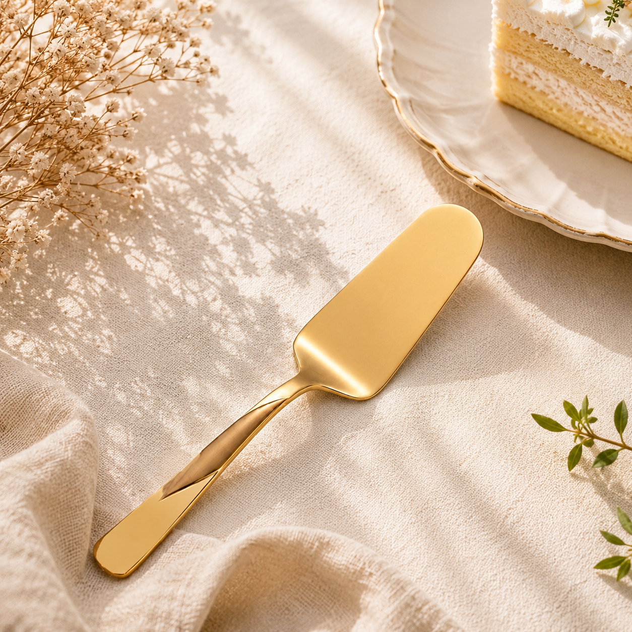 Blaze R.P.3 Stainless Steel 2-Piece Golden Cake Lifter Set