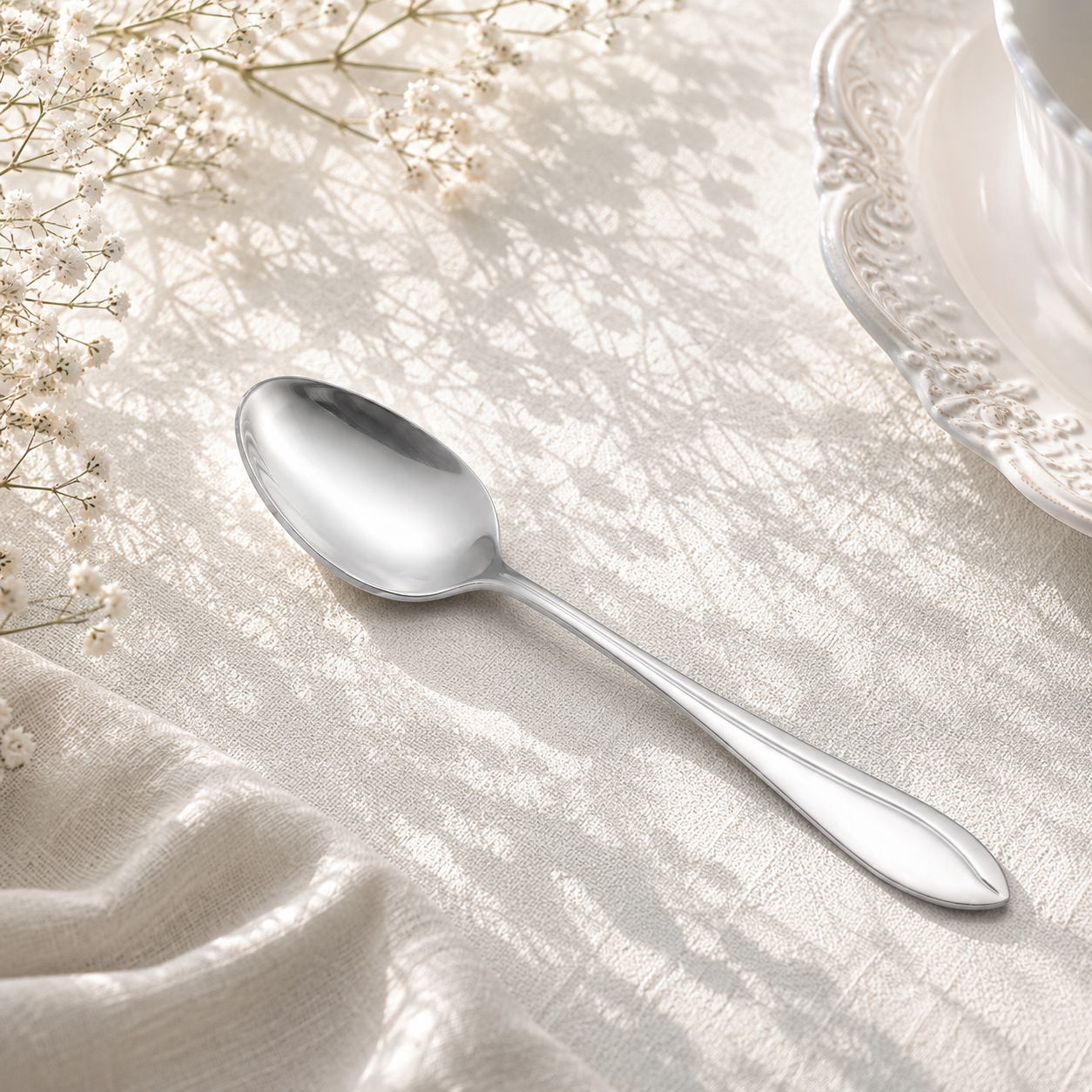 Fish Sandy 6-Piece Stainless Steel Silver Baby Spoon Set