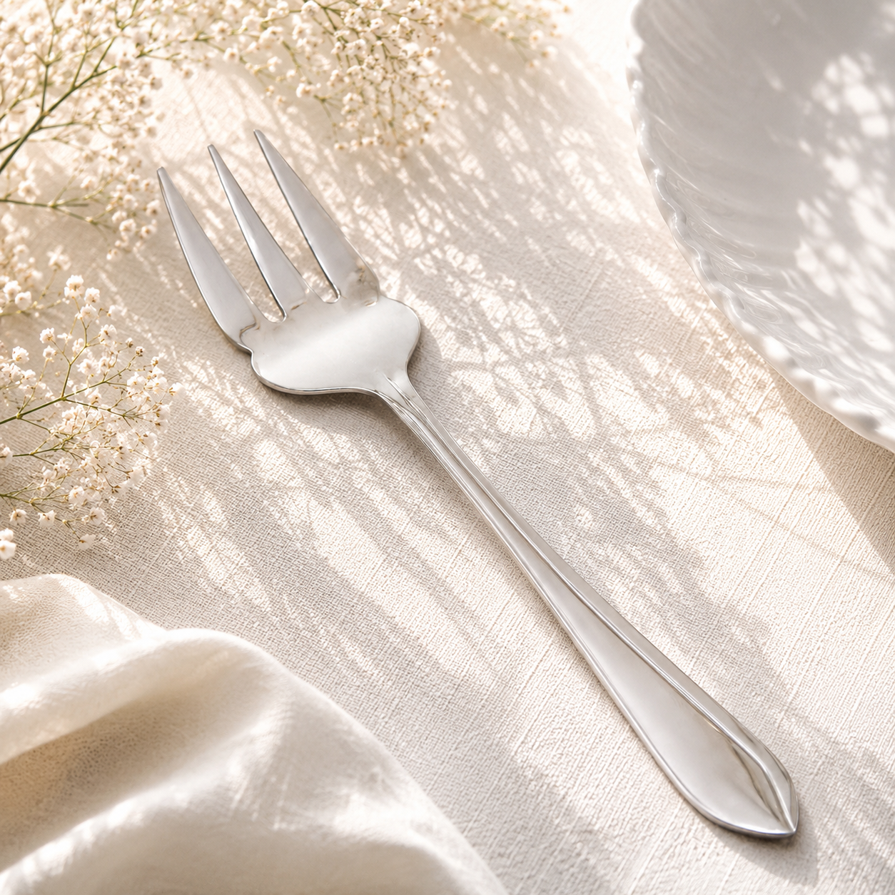 Fish Sandy Stainless Steel Silver Serving Fork