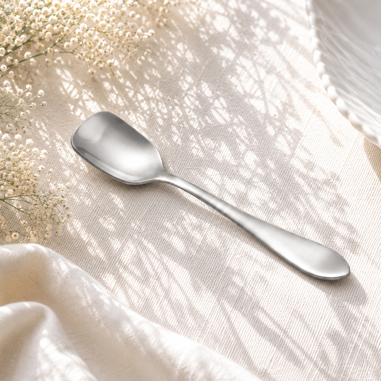N.H 6-Piece Stainless Steel Silver Sugar Spoon Set