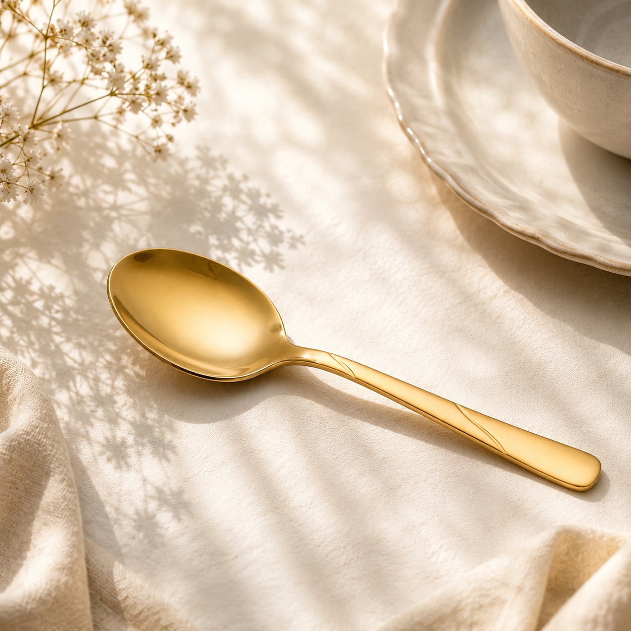 Blaze R.P.3 Stainless Steel 6-Piece Golden Table Spoon Set